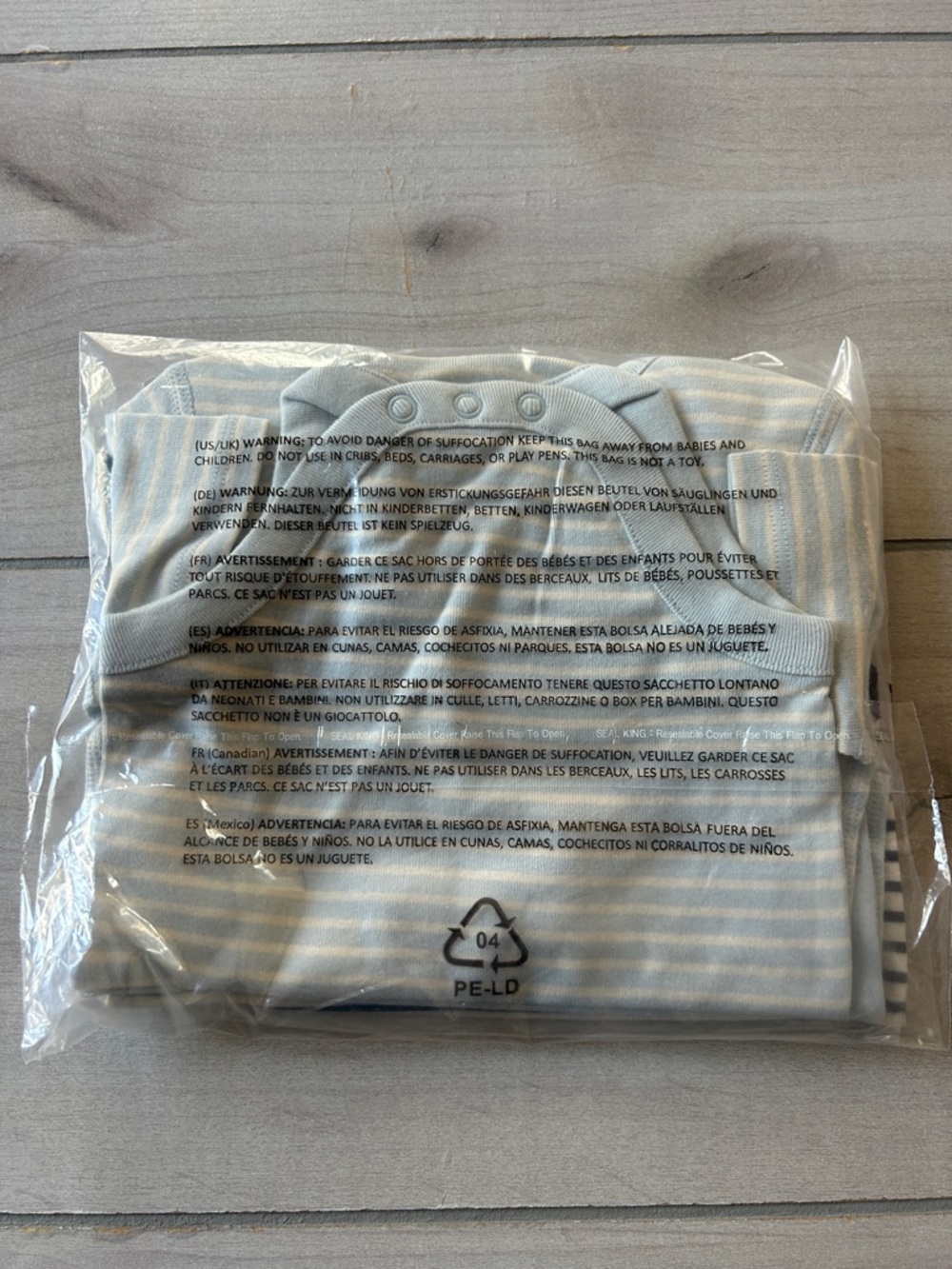 NWT Hanna Andersson Organic Cotton Blues 3 Pack Bodysuit Set - Picture 3 of 3